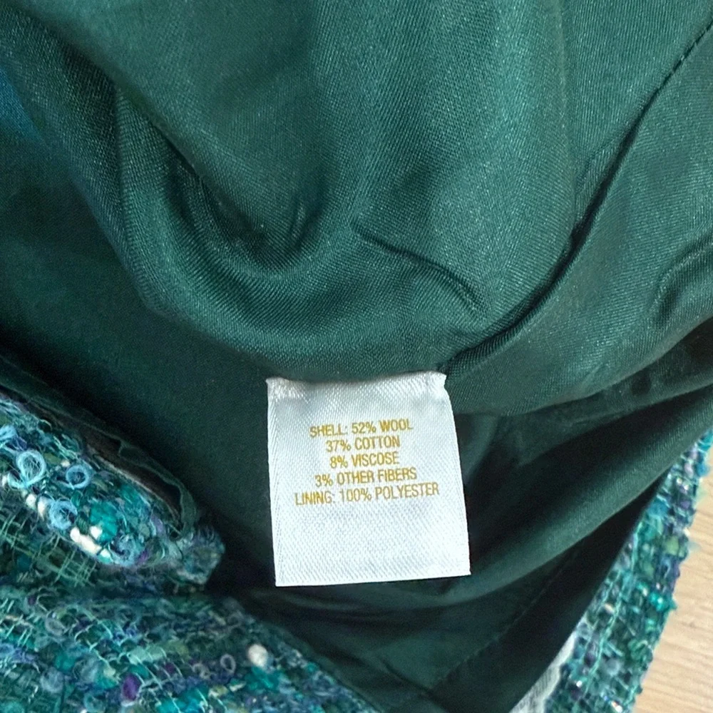 Kate Spade Tweed Pencil Skirt - Green Purple and White - Picture 4 of 7